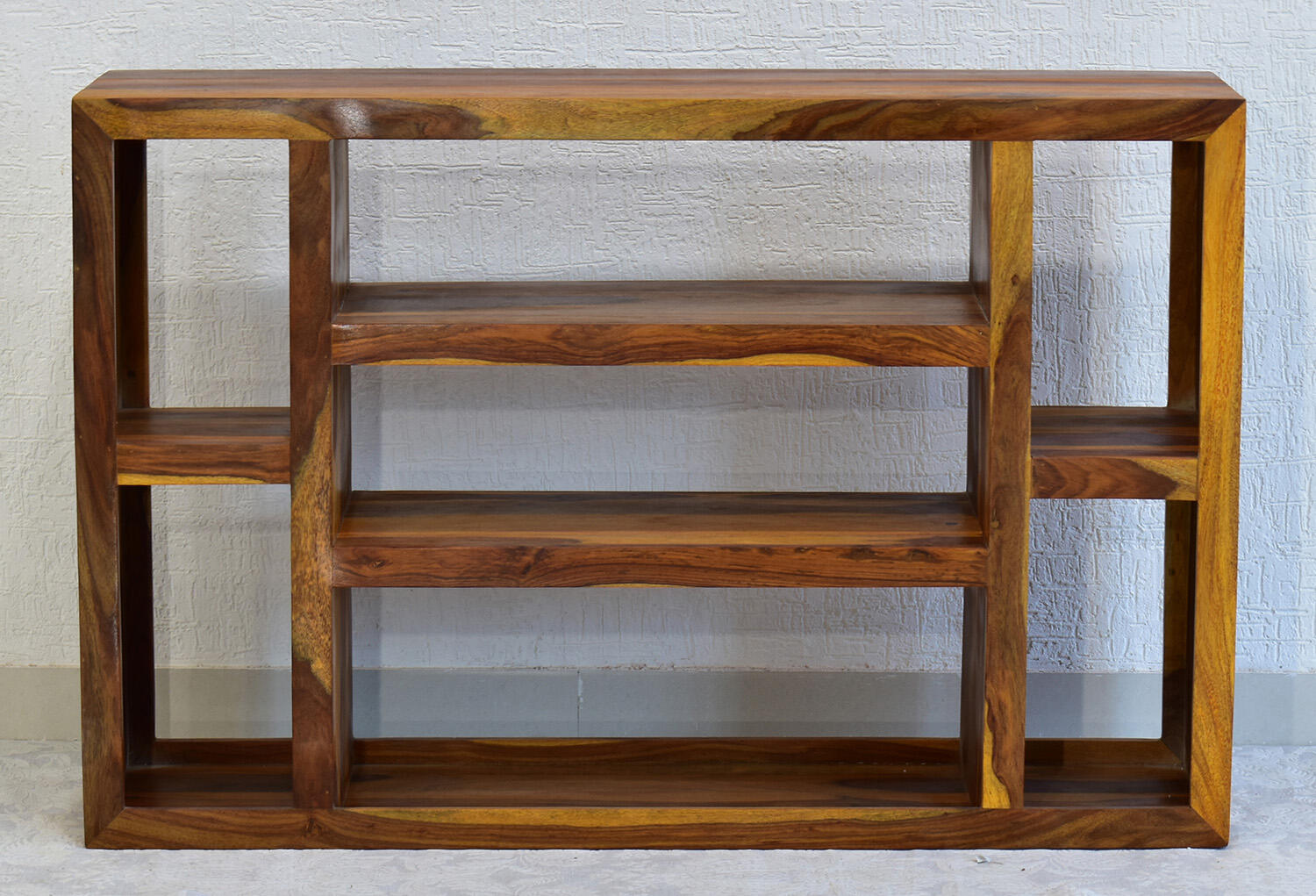 Ruth Multipurpose Bookshelf/Tower - Yellow Brown Natural Teak) - Image 3